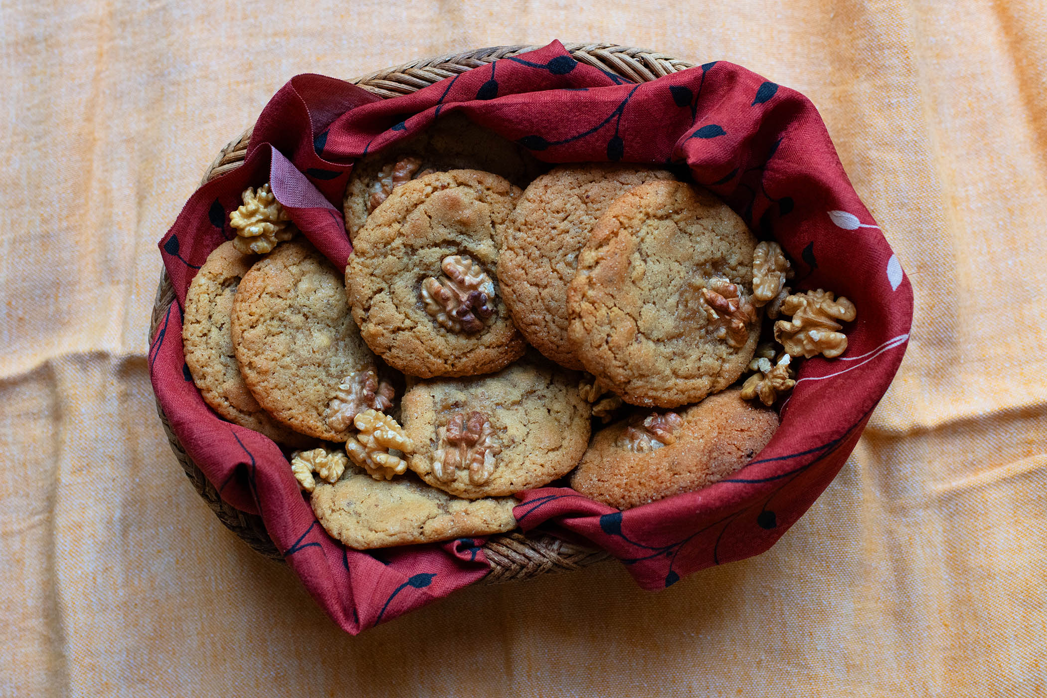 Midweek treat: soft miso and walnut cookies