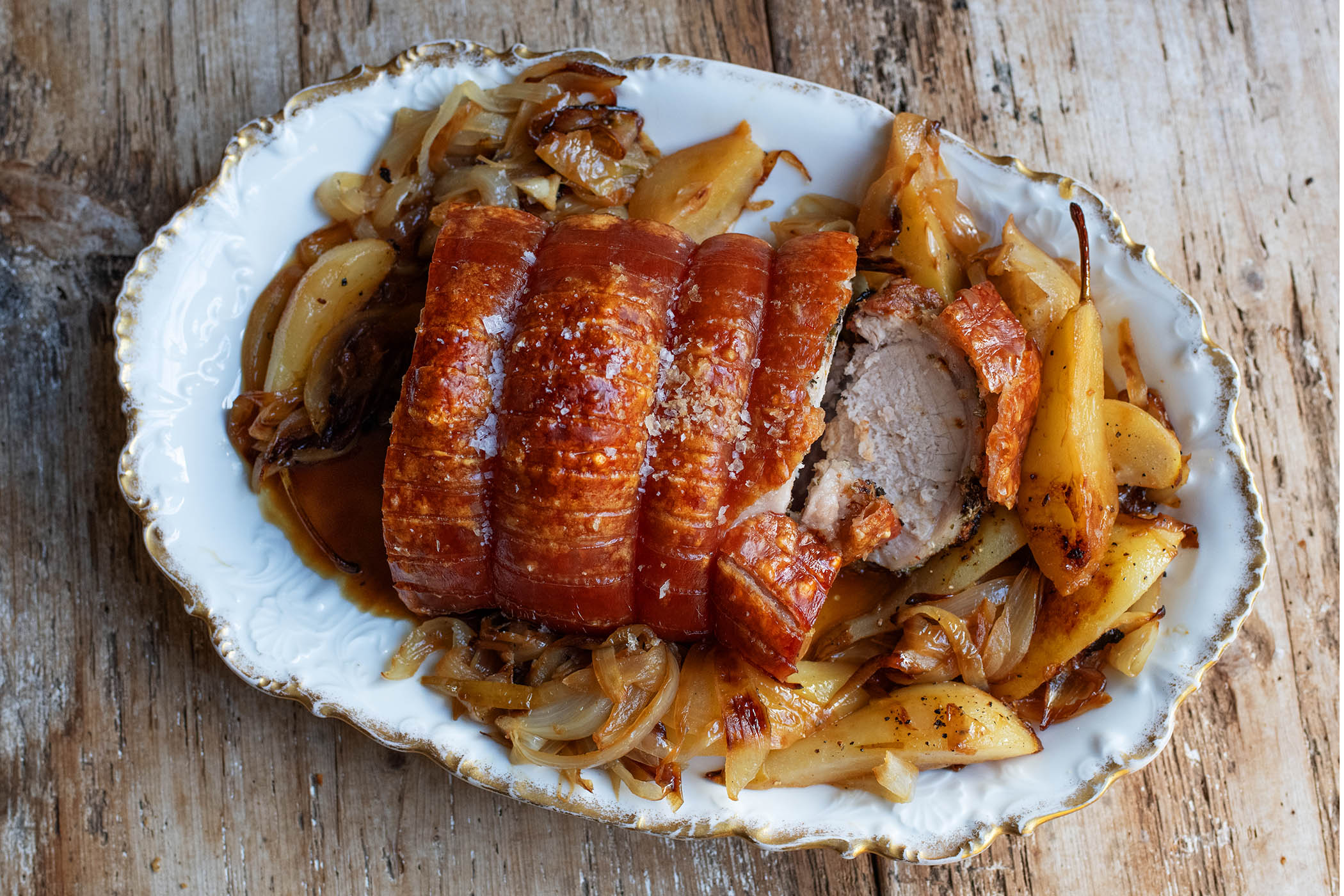Kitchen diary: roast loin of pork with pears