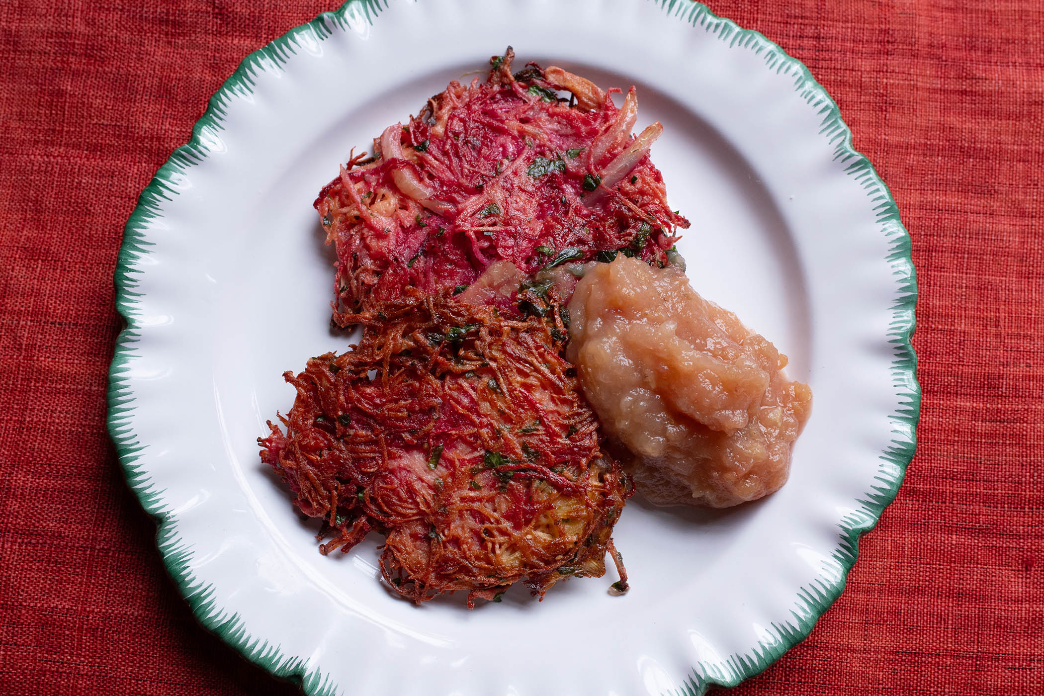 Nigel Slater’s midweek treat: Root vegetable rosti with apple sauce
